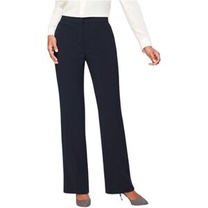Talbots Women's Navy Blue Wide Leg Dress Pants Size 16 Career Office Minimalist‎